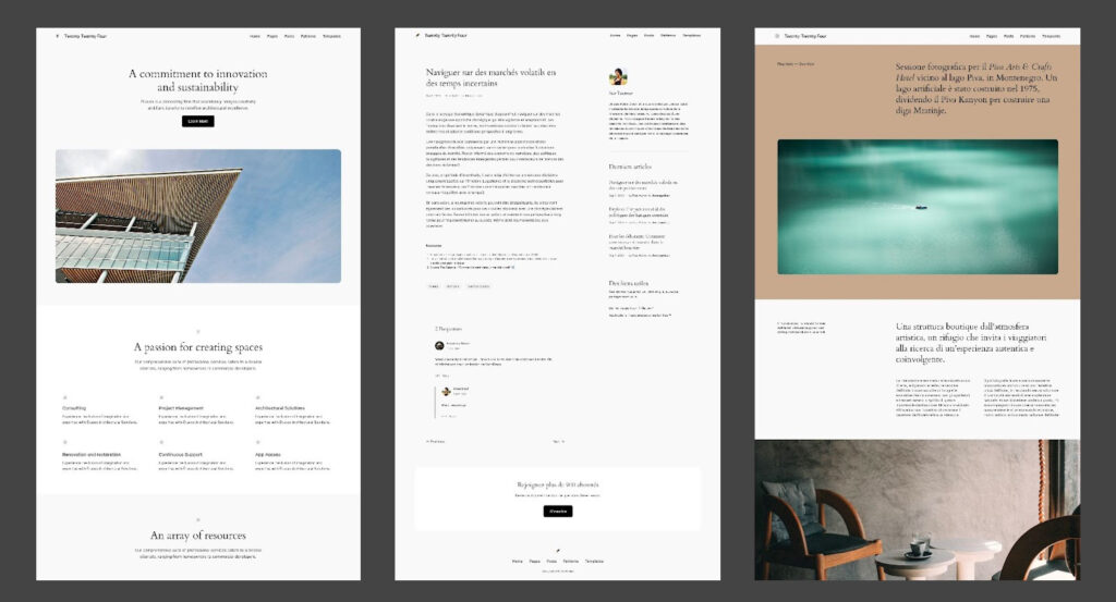 Twenty Twenty-Four, a WordPress block based theme